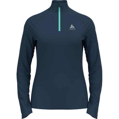 ODLO Damen Midlayer 1/2 zip ESSENTIAL CER, Größe L in Blau