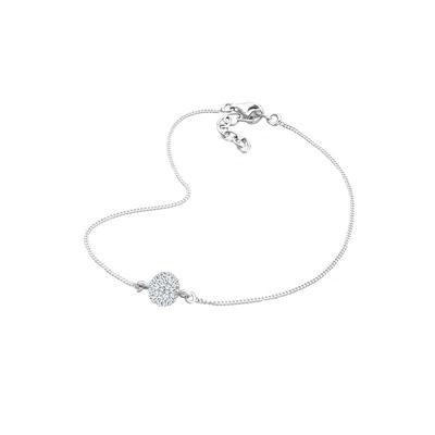 Elli - Kristalle 925 Sterling Silber Fußketten 1 ct Damen