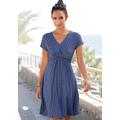 Jerseykleid VIVANCE Gr. 40, N-Gr, blau (blau, marine, gemustert) Damen Kleider Strandkleider