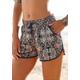 Strandshorts S.OLIVER Gr. 38, N-Gr, blau (marine, bedruckt) Damen Hosen Strandshorts