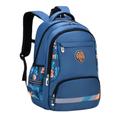 Tiowo Kids School Backpack for Girls and Boys Large Capacity School Bags Travel Rucksack Lightweight Waterproof Laptop Daypack Bookbag (Navy Blue,S)