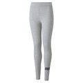 Leggings PUMA "Essentials mit Logo Mädchen" Gr. 140, Normalgrößen, grau (light gray heather) Kinder Hosen Leggings