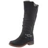 Winterstiefel RIEKER, Damen, Gr. 39, Varioschaft, schwarz, Nubuklederimitat, used, klassisch, Schuhe Bikerstiefel Damenschuh Stiefel Winterstiefel, Langschaftstiefel, Warmfutter, mit Rieker TEX Membran