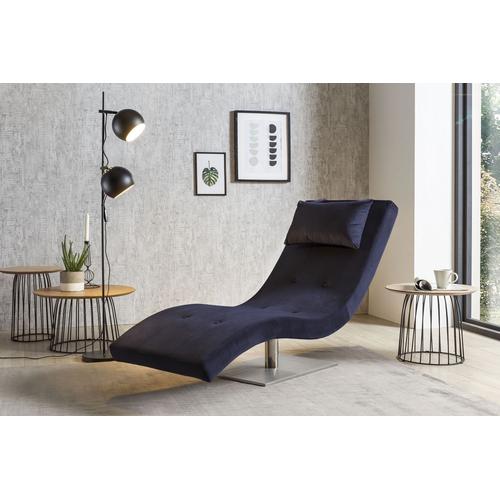 Relaxsessel SALESFEVER Sessel Gr. Samtvelours, B/H/T: 60 cm x 83 cm x 200 cm, blau Lesesessel und Relaxsessel