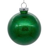 Vickerman 670590 - 3" Green Glitter Clear Ball Christmas Tree Ornament (12 pack) (N210804)