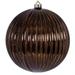 Vickerman 696194 - 8" Chocolate Shiny Mercury Lined Ball Christmas Tree Ornament (N162575)