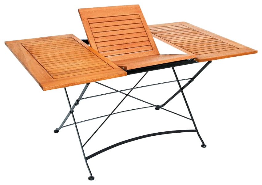 Gartentisch MERXX "Schloßgarten", schwarz (beige, schwarz), B:90cm H:74cm T:150cm, Tische, 90x(100)150 cm Image