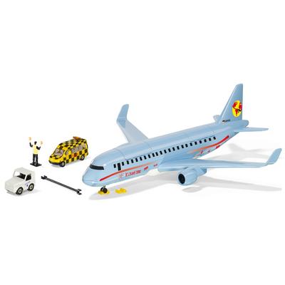 Spielzeug-Flugzeug SIKU "SIKU World, Verkehrsflugzeug (5402)" Spielzeugfahrzeuge blau Kinder Altersempfehlung Spielzeugfahrzeuge mit Licht