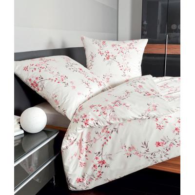 Bettwäsche JANINE "Woke", rosa (rosé), B/L: 135cm x 200cm, , Feinbiber, B/L: 80cm x 80cm, Feinbiber, Obermaterial: 100% Baumwolle, Bettwäsche, mit tollen Wildblumen Image