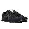 Sneaker NEW BALANCE "ML574 Core", Gr. 42,5, grau (schwarz, dunkelgrau), Leder, Textil, sportlich, Schuhe