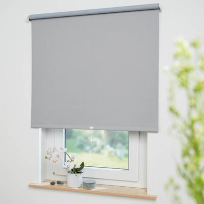 Springrollo LIEDECO "Uni" Gr. 4, grau (hellgrau), B:62cm H:180cm, Polyester, Metall, Rollos, Verdunkelung Image