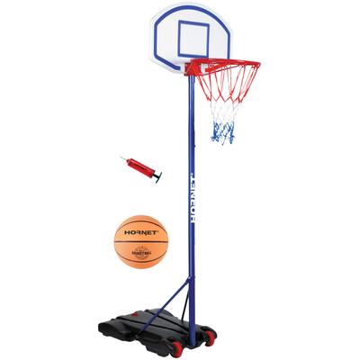 Basketballständer HORNET BY HUDORA "Hornet 205", blau (blau, weiß), Ballsportkörbe, KinderH:240cm, mobil, höhenverstellbar bis 205 cm, H:240cm