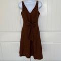 Anthropologie Dresses | Anthropologie Odille Brown Beaded Bow Dress Sz 2 | Color: Brown | Size: 2