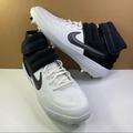 Nike Shoes | Nike Alpha Huarache Elite 2 White Mid Metal Baseball Cleats Aj6874-102 Men Sz 16 | Color: Black/White | Size: 16