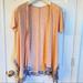 Anthropologie Tops | Anthropologie | Easel | Orange Kimono With Ruffle Floral Hem | Color: Blue/Orange | Size: S