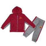 Toddler Colosseum Cardinal/Gray Iowa State Cyclones Shark Full-Zip Hoodie Jacket & Pants Set