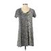 Leallo Casual Dress - Shift: Tan Animal Print Dresses - Women's Size X-Small - Print Wash