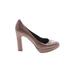 J.Crew Heels: Slip-on Chunky Heel Classic Tan Solid Shoes - Women's Size 6 1/2 - Closed Toe