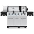 Broil King 6 Free Standing 60000 BTU Grill w/ Side Burner & Cabinet Stainless Steel/Steel in Black/Gray | Wayfair 957944