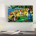 East Urban Home 'A Sunday Afternoon on the Island Of La Grande Jatte' Graphic Art Print on Canvas Canvas, in Black/Blue/Green | Wayfair