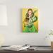 East Urban Home Valentino Serpent by Sunny Gu - Gallery-Wrapped Canvas Giclee Print Canvas/Metal in Black/Green/White | Wayfair