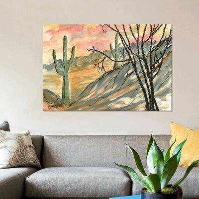 East Urban Home Arizona Evening, Southwest by Derek McCrea - Gallery-Wrapped Canvas Giclèe Print Metal in Brown/Green/White | Wayfair