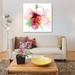 East Urban Home 'Floral Beauty I' Print on Canvas Canvas, Cotton in Green/Pink/Yellow | 12 H x 12 W x 0.75 D in | Wayfair