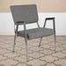 Flash Furniture Adeline 1000 lb. Rated Antimicrobial Bariatric medical Reception Chair Metal/Fabric in Gray | 34 H x 26.5 W x 26.5 D in | Wayfair