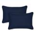 Austin Horn Classics Sunbrella Corded-Edge Boudoir Pillow Set Of 2 Sand Sunbrella®, Latex in Blue | 13 H x 20 W x 5 D in | Wayfair 719294496597