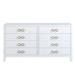 Rosdorf Park Grego 6 Drawer 60" W Dresser Wood in White | 32.5 H x 60 W x 20 D in | Wayfair D269E3B0ED824B2D84B791A461725668