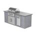 RTA Outdoor Living 72’ Rta Outdoor Kitchen Island w/ Grill & Waste Bin - Modern Concrete Industrial Concrete in Gray | 35 H x 88 W x 32 D in | Wayfair