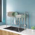 Umber Rea Kitchen Stainless Steel Dish Rack Stainless Steel in Gray | 19.68 W x 9.92 D in | Wayfair 01DQY7454DL1PHEO0J4