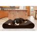 FurHaven Microvelvet Luxe Chaise Lounge Orthopedic Dog Bed Polyester in White/Brown | 9 H x 58 W x 42 D in | Wayfair 81739391