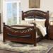 Darby Home Co Rizal Standard Bed Wood & /Upholstered/Faux leather in Brown | 59 H x 74 W x 89 D in | Wayfair F122554BD97B49C7B90B63B2E70AFFF4