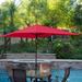 Alcott Hill® Norah 10' X 6.5' Rectangular Market Umbrella Metal in Red | Wayfair 740D4250915E4EE39AE0A8AFA1A134EB