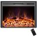 Symple Stuff Lembert Electric Fireplace Insert in Black/Gray | 21.1 H x 25.3 W x 6.5 D in | Wayfair 7FC2E9ADB97D48EC91A5F8AA41406895