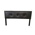 Ebern Designs Taryiah Solid Wood Panel Headboard Faux Leather/Upholstered in Black | 36 H x 72 W in | Wayfair 0F9C79C838BD499B9ED146DE048D6D80