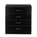 Latitude Run® 4 - Drawer Nightstand in Black Wood in Black/Brown | 29 H x 26 W x 13 D in | Wayfair 15661055399C4634BB8DDB5F1489C47F