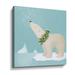 The Holiday Aisle® Holiday Polar Bear - Graphic Art on Canvas in Blue/White | 14 H x 14 W x 2 D in | Wayfair 22C5A47BCBD045B1A4DE62B73F259041