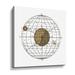 Breakwater Bay Solar Globe I - Graphic Art on Canvas Canvas, Metal in Black/Brown/White | 24 H x 24 W x 2 D in | Wayfair