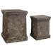 August Grove® Square Pedestal Stone Plant Stand Slate/Stone, Wood in Gray | 24 H x 18 W x 18 D in | Wayfair 0C0F34FADBB74C88B5AA040A2F34E4E8