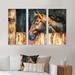 August Grove® The Head of A Horse In Stable - 3 Piece Floater Frame Painting on Canvas Canvas, Wood in White | 28 H x 36 W x 1 D in | Wayfair