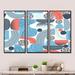 George Oliver Retro Shapes w/ Abstract Suns & Moons II - 3 Piece Floater Frame Graphic Art on Canvas Canvas, in White | Wayfair