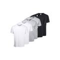 T-Shirt FRUIT OF THE LOOM Gr. XXXL (64/66), grau (weiß, schwarz, grau) Herren Shirts T-Shirts Bestseller