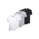 T-Shirt FRUIT OF THE LOOM Gr. XXXL (64/66), grau (weiß, schwarz, grau) Herren Shirts T-Shirts