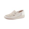 Slipper RIEKER Gr. 42, beige (creme) Damen Schuhe Slip ons