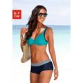 Bügel-Bikini S.OLIVER Gr. 38, Cup D, bunt (marine, türkis) Damen Bikini-Sets Ocean Blue