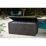 Keter Sumatra 135 Gallon Large Durable Resin Outdoor Storage Deck Box For Furniture and Supplies