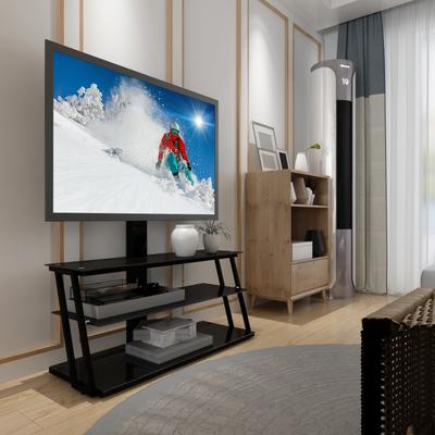 Multi-Function Angle And Height Adjustable Tempered Glass TV Stand