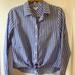J. Crew Tops | J Crew Blue & White Striped Long Sleeve Button Down Shirt With Bow Tie Detail | Color: Blue/White | Size: S